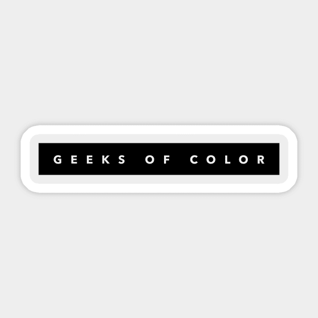 The Minimal Tee (White) – Self-Titled Collection Sticker by geeksofcolor